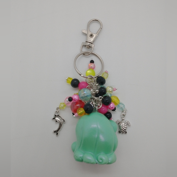 Lagoona Blue Monster High Purse Charm Keychain Handmade Power Mini Figure OOAK - Picture 9 of 10